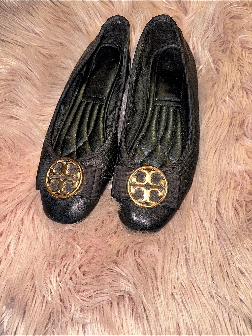 Tory Burch Minnie Travel Quilted Ballet Flat Black